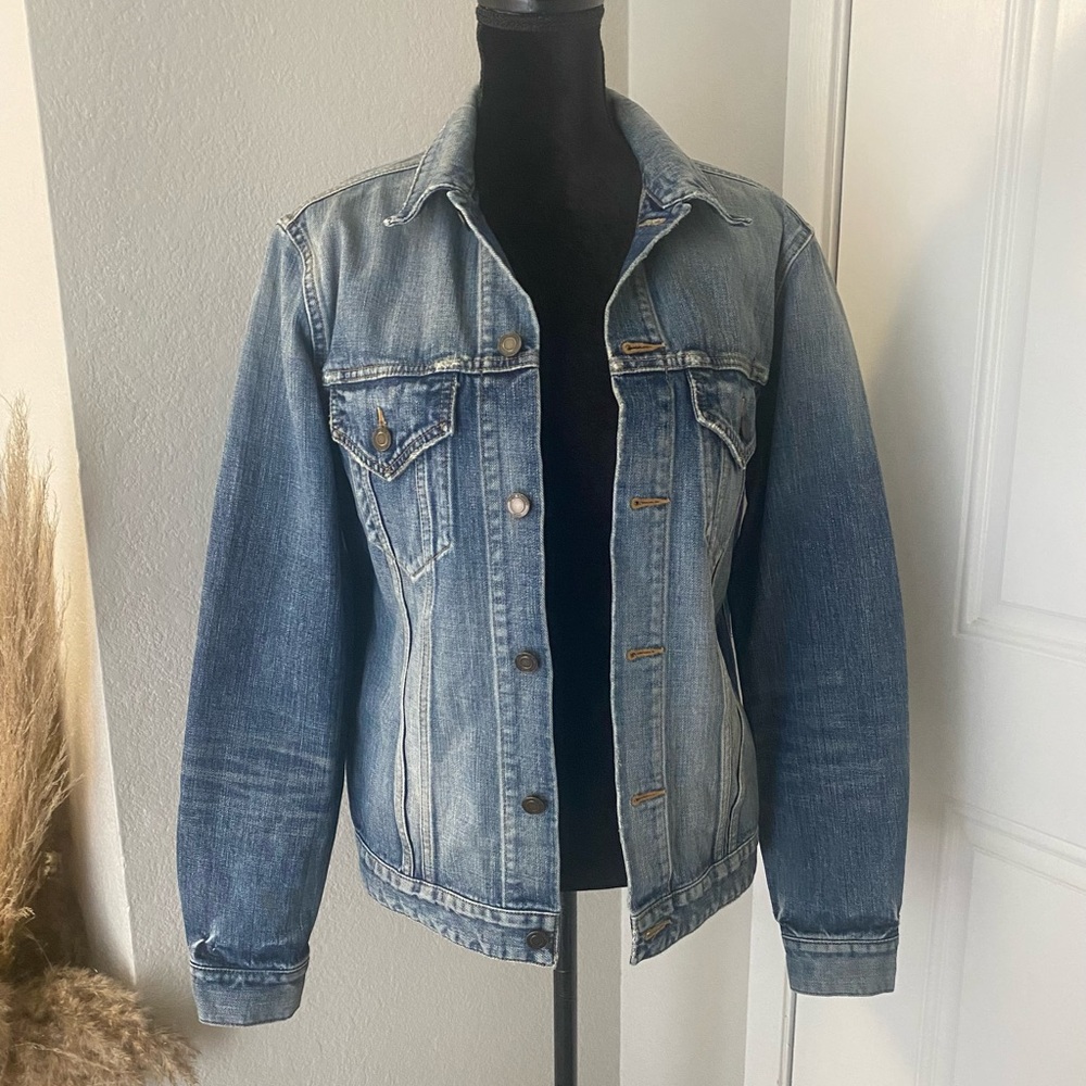 The Saint Laurent shark denim jacket gently used, great condn sz XL retail $1720